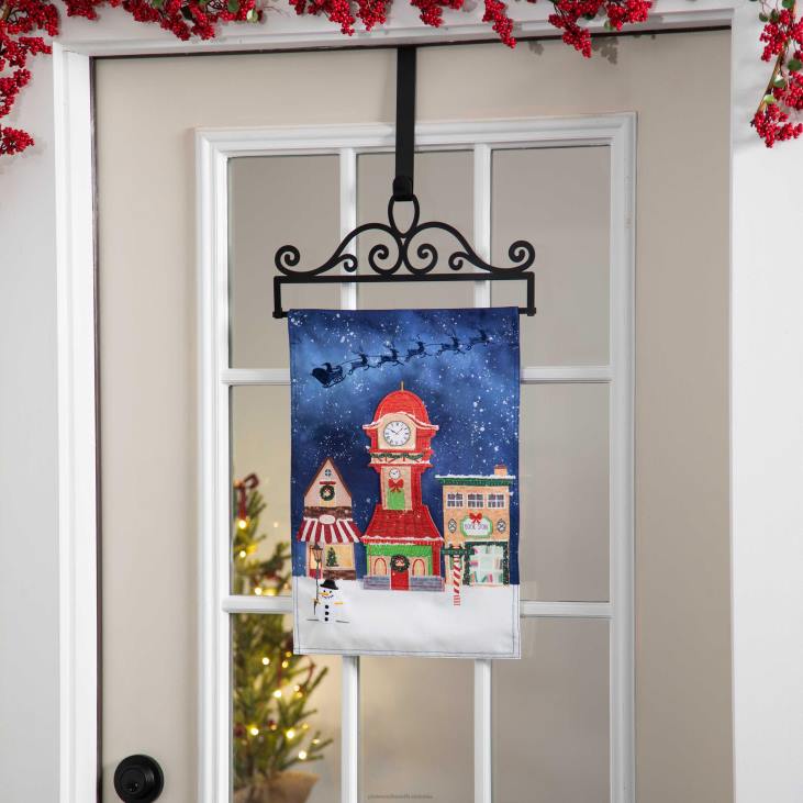 hooajalised ja kingitused 820L528 jõuluõhtu linane aia lipp Plow & Hearth