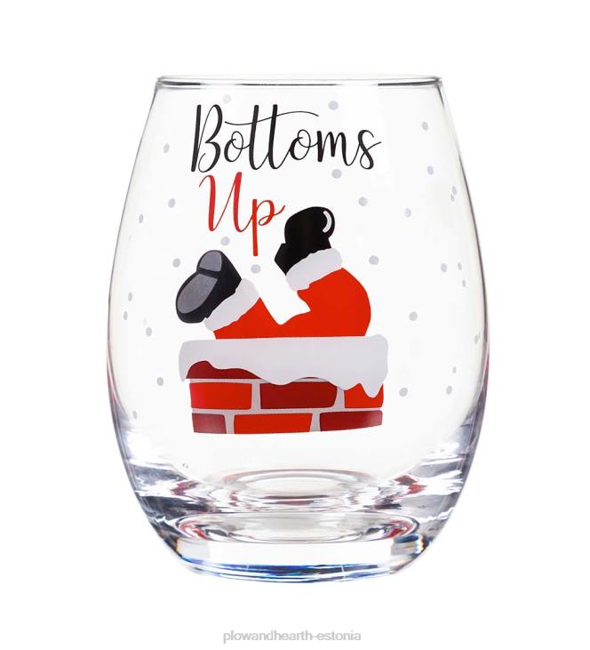 hooajalised ja kingitused 820L2990 põhjad üles 17 untsi. varreta veiniklaas kinkekarbiga Plow & Hearth