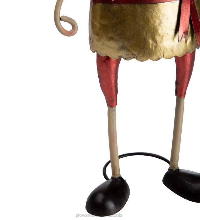 hooajalised ja kingitused 820L3149 metallist päkapikk rohelise mütsiga jõuluaia kuju Plow & Hearth