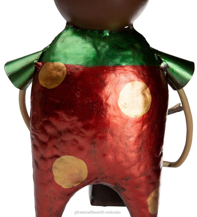 hooajalised ja kingitused 820L3194 metallist päkapikk kollase mütsiga jõuluaia kuju Plow & Hearth