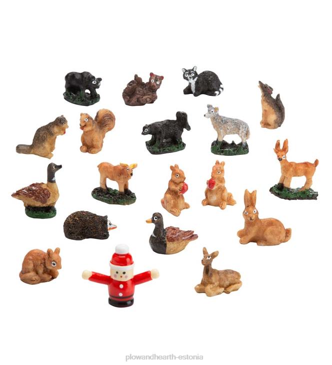 hooajalised ja kingitused 820L2164 jõulude advendimaja metsaloomade ja jõuluvanaga Plow & Hearth