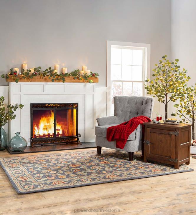 hooajalised ja kingitused 820L2169 kerge kootud hubane akrüülvisk - sinine Plow & Hearth