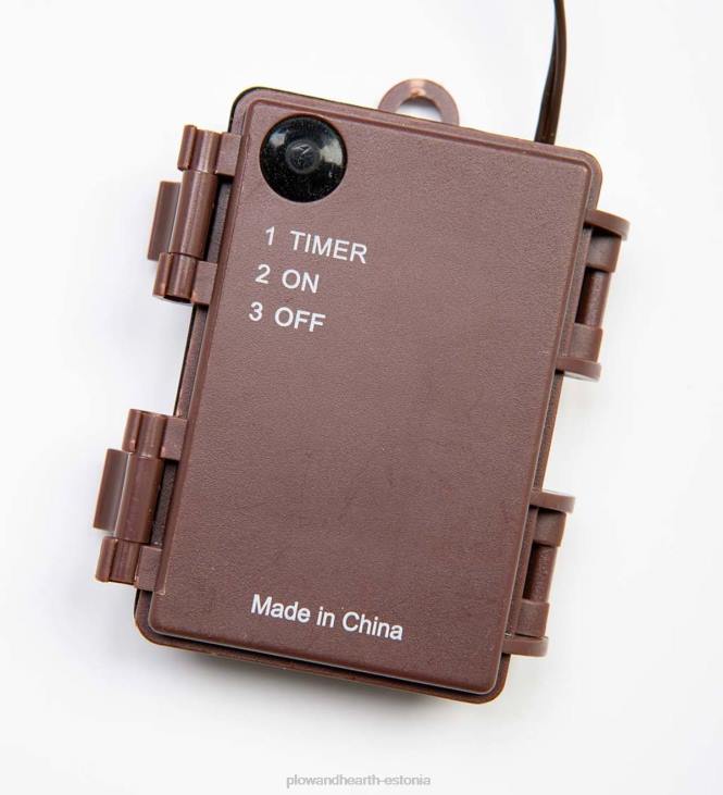 hooajalised ja kingitused 820L2180 valgustatud kaseoksa lumehelbe rippuv aktsent - pruun Plow & Hearth