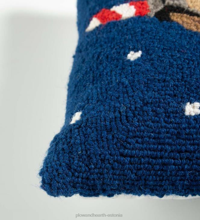 hooajalised ja kingitused 820L2186 pühade kollane labor koos kristalliseerunud suhkruroo käsitsi konksuga villase padjaga Plow & Hearth