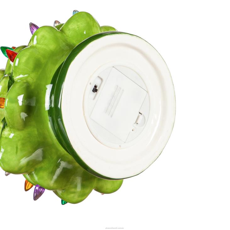 hooajalised ja kingitused 820L2198 valgustatud keraamiline lumememme jõulupuu Plow & Hearth