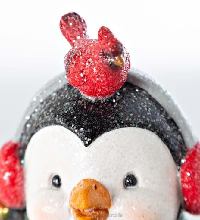 hooajalised ja kingitused 820L2211 valgustatud pingviinitrio jõulutuledega Plow & Hearth