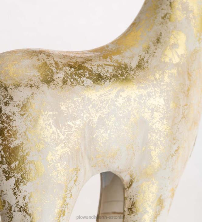 hooajalised ja kingitused 820L2217 kullast ja valgest rauast hirvekujud Plow & Hearth