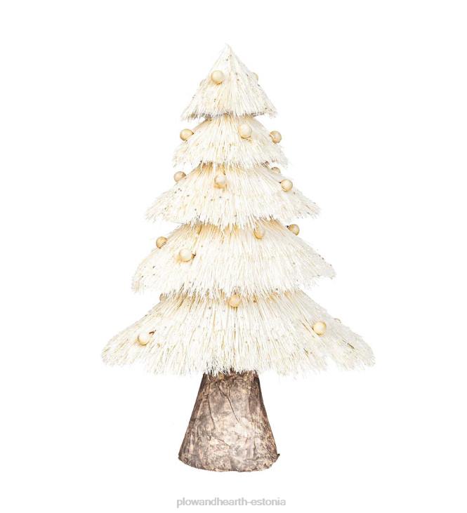 hooajalised ja kingitused 820L2224 lumine lauapuu valgete marjadega Plow & Hearth