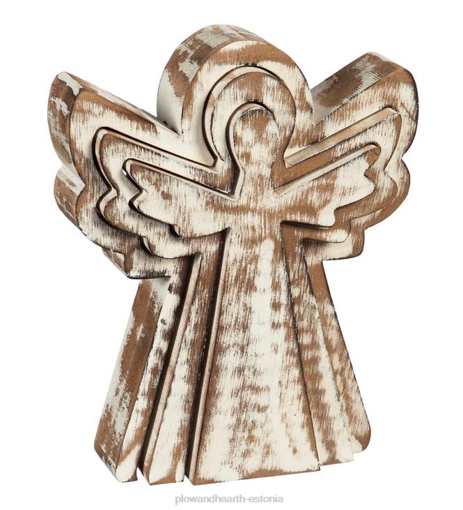 hooajalised ja kingitused 820L2230 pesastatud puidust pühadefiguurid, komplektis 3 Plow & Hearth