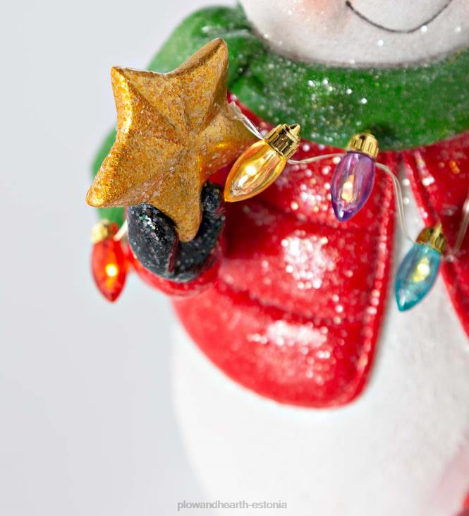 hooajalised ja kingitused 820L2234 valgustatud lumememme kolmik jõulutuledega Plow & Hearth