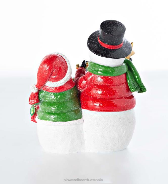 hooajalised ja kingitused 820L2234 valgustatud lumememme kolmik jõulutuledega Plow & Hearth