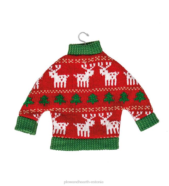 hooajalised ja kingitused 820L2238 pühadeaegse kampsuni kaunistused, komplektis 3 Plow & Hearth