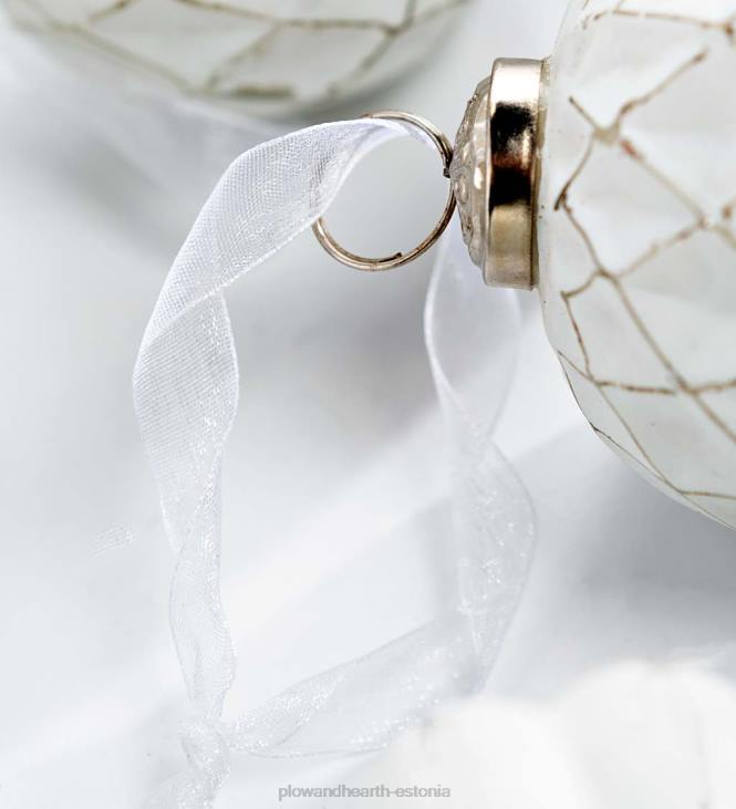 hooajalised ja kingitused 820L2243 ülisuured klaasist kuuseehted, komplektis 12 tk - punane/roheline/kuldne Plow & Hearth