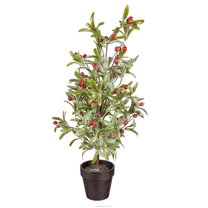 hooajalised ja kingitused 820L2244 jõulupuu musta potiga lauakaunistusega Plow & Hearth