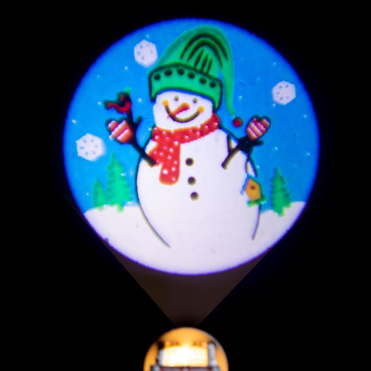 hooajalised ja kingitused 820L2247 valgustatud lumememme vesikera latern projektoriga Plow & Hearth