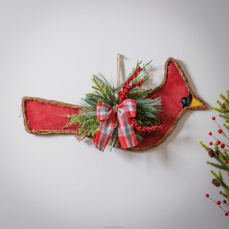 hooajalised ja kingitused 820L2251 jõulukardinaalne seinakaunistus Plow & Hearth