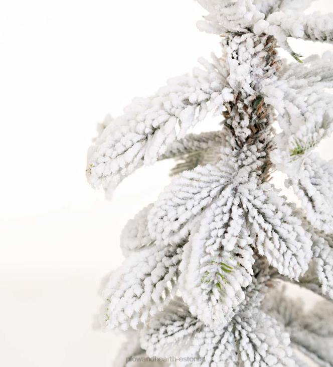 hooajalised ja kingitused 820L2260 monte rosa flokeeritud alpi kuuse lauapuu Plow & Hearth