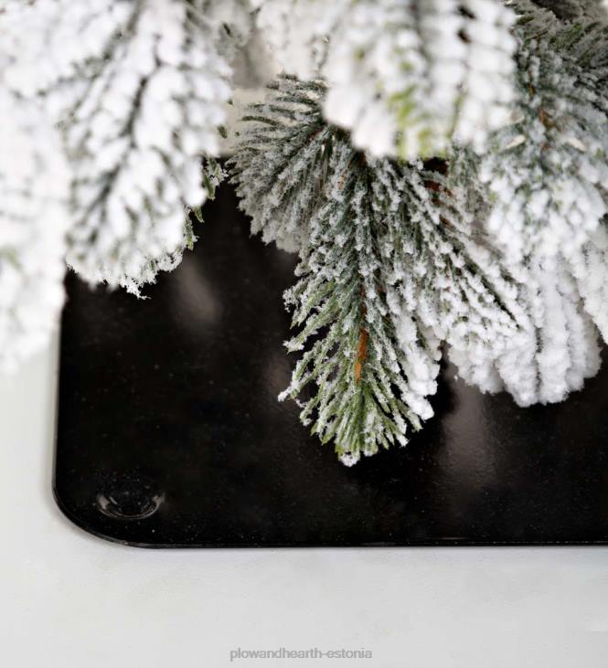 hooajalised ja kingitused 820L2260 monte rosa flokeeritud alpi kuuse lauapuu Plow & Hearth