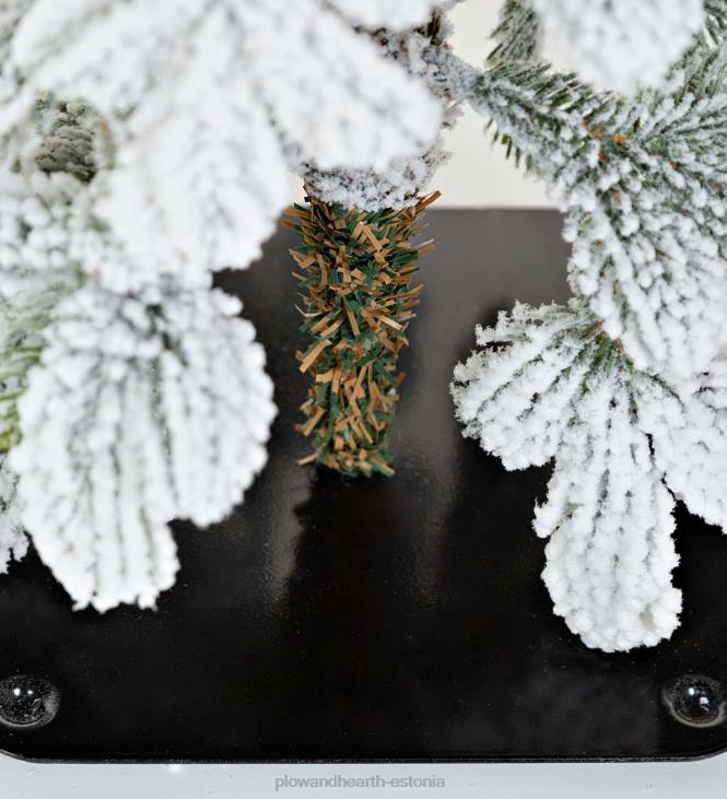 hooajalised ja kingitused 820L2260 monte rosa flokeeritud alpi kuuse lauapuu Plow & Hearth