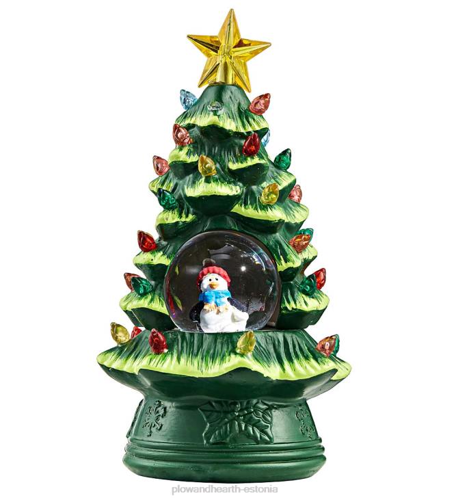 hooajalised ja kingitused 820L2272 mini led-jõulupuu lumegloobused, komplektis 3 Plow & Hearth