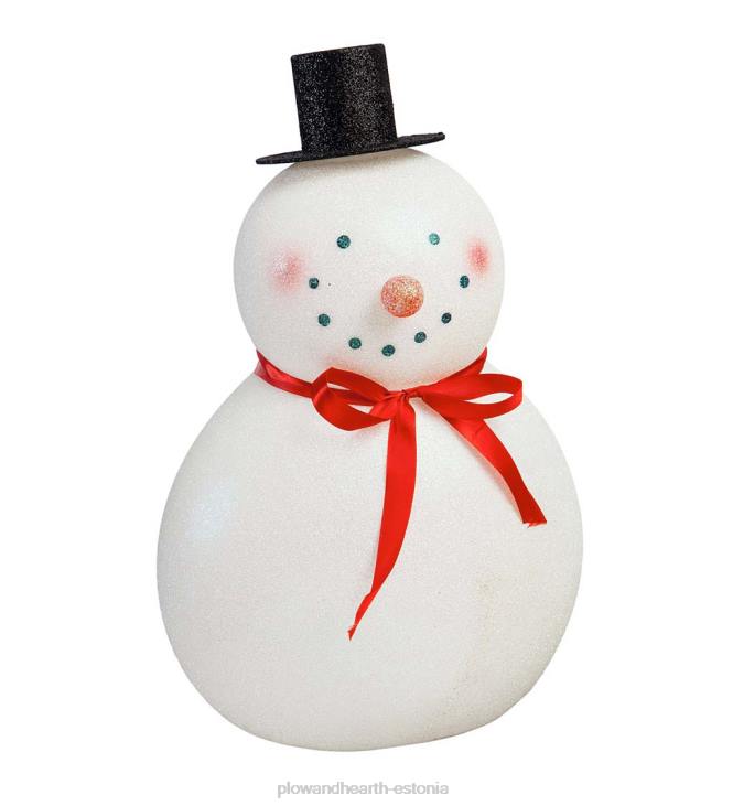 hooajalised ja kingitused 820L2273 valgustatud lauaplaadi lumememm Plow & Hearth