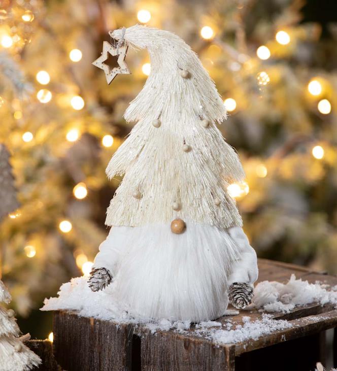 hooajalised ja kingitused 820L2277 valge talvejõulupäkapikk Plow & Hearth