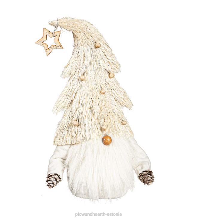 hooajalised ja kingitused 820L2277 valge talvejõulupäkapikk Plow & Hearth