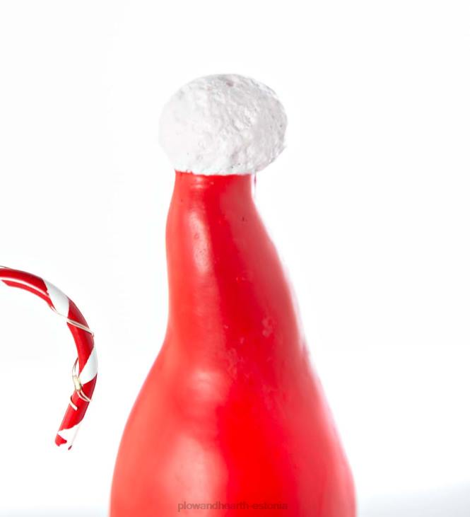 hooajalised ja kingitused 820L2286 valgustatud kristalliseerunud ja värvimuutva habemega jõuluvana päkapikk - must Plow & Hearth