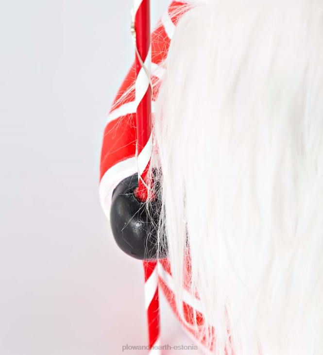 hooajalised ja kingitused 820L2286 valgustatud kristalliseerunud ja värvimuutva habemega jõuluvana päkapikk - must Plow & Hearth