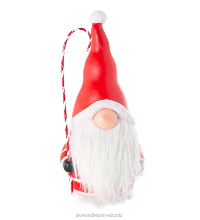 hooajalised ja kingitused 820L2286 valgustatud kristalliseerunud ja värvimuutva habemega jõuluvana päkapikk - must Plow & Hearth