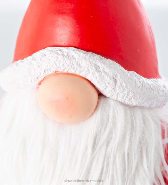 hooajalised ja kingitused 820L2286 valgustatud kristalliseerunud ja värvimuutva habemega jõuluvana päkapikk - must Plow & Hearth