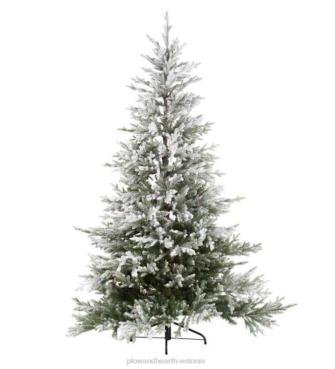 hooajalised ja kingitused 820L2289 flokeeritud roanoke kuuse jõulupuu Plow & Hearth