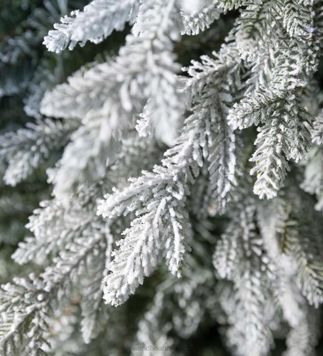 hooajalised ja kingitused 820L2289 flokeeritud roanoke kuuse jõulupuu Plow & Hearth