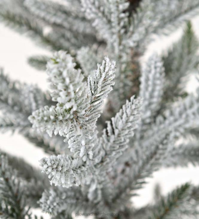 hooajalised ja kingitused 820L2289 flokeeritud roanoke kuuse jõulupuu Plow & Hearth