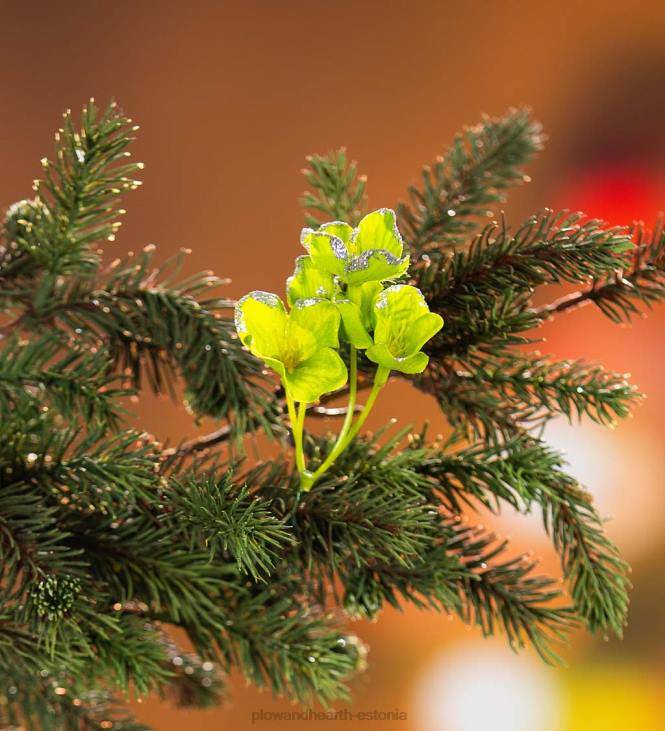 hooajalised ja kingitused 820L2296 täielik jõulupuu-karbis komplekt koos tulede, kaunistuste ja hoiukotiga Plow & Hearth