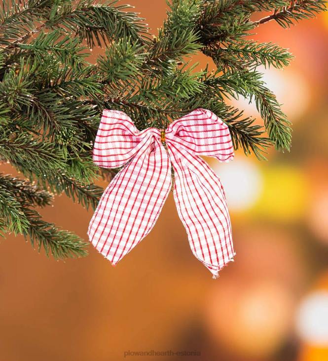 hooajalised ja kingitused 820L2296 täielik jõulupuu-karbis komplekt koos tulede, kaunistuste ja hoiukotiga Plow & Hearth