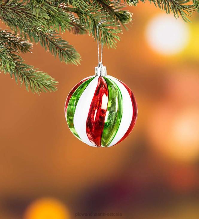 hooajalised ja kingitused 820L2296 täielik jõulupuu-karbis komplekt koos tulede, kaunistuste ja hoiukotiga Plow & Hearth