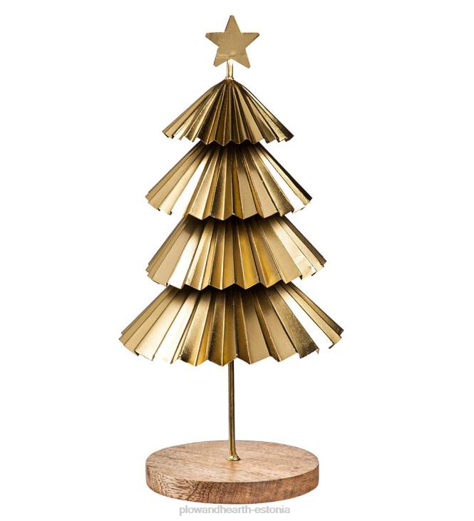 hooajalised ja kingitused 820L2299 kuldsed jõulupuud, 2 tk Plow & Hearth