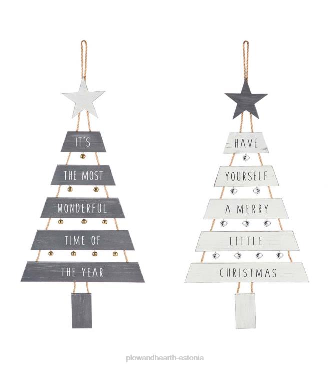 hooajalised ja kingitused 820L2306 jõulupuu seinakaunistus, komplekt 2 Plow & Hearth