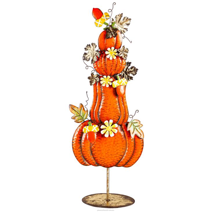 hooajalised ja kingitused 820L3116 virnastatud kõrvitsad metallist kuju Plow & Hearth