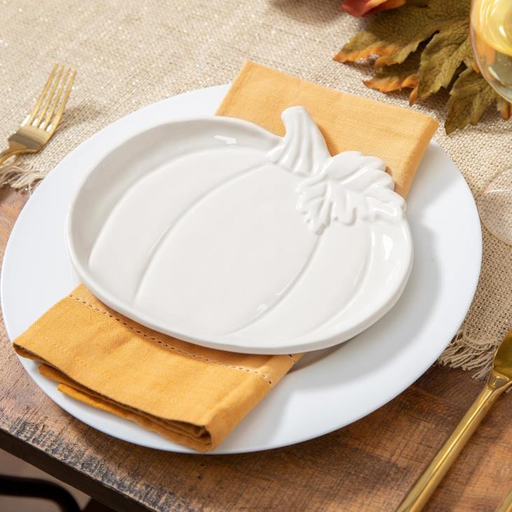 hooajalised ja kingitused 820L3118 keraamilised sügiskõrvitsataldrikud, 6 tk Plow & Hearth