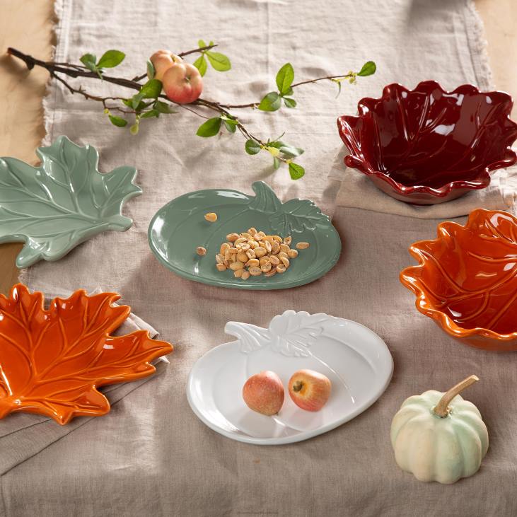 hooajalised ja kingitused 820L3119 keraamilised sügislehetaldrikud, komplektis 6 Plow & Hearth