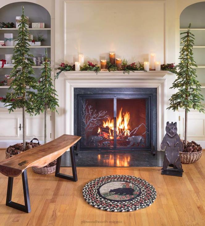 hooajalised ja kingitused 820L2142 metsamaa leegita led-küünlad taimeriga, komplektis 3 Plow & Hearth