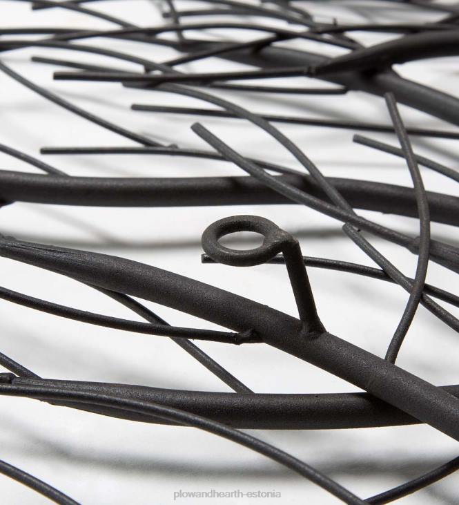 hooajalised ja kingitused 820L2158 metallist ja looduslikust viinapuust seitse talvepuud seinakunst Plow & Hearth