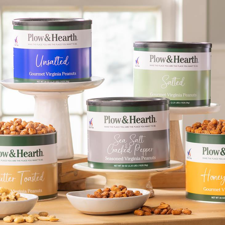 hooajalised ja kingitused 820L2978 eriti suured virginia maapähklid, 36 untsi. tina - soolamata Plow & Hearth