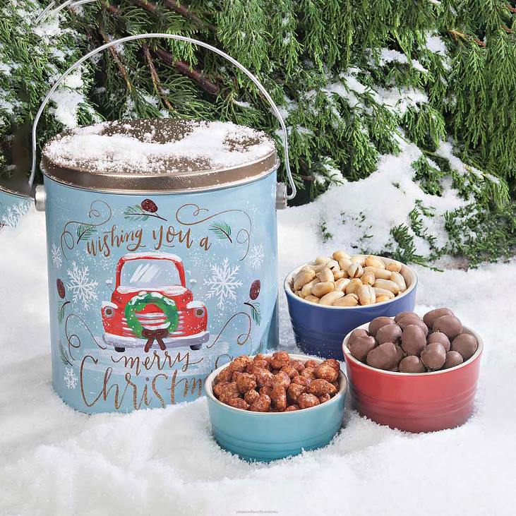 hooajalised ja kingitused 820L3013 vanaaegne jõulukinkepakk eriti suurte neitsimaapähklitega Plow & Hearth