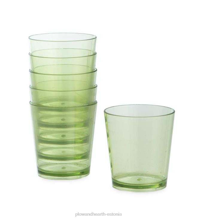 hooajalised ja kingitused 820L3169 järvesinine akrüül, 20 untsi. klaasid, komplektis 6 Plow & Hearth