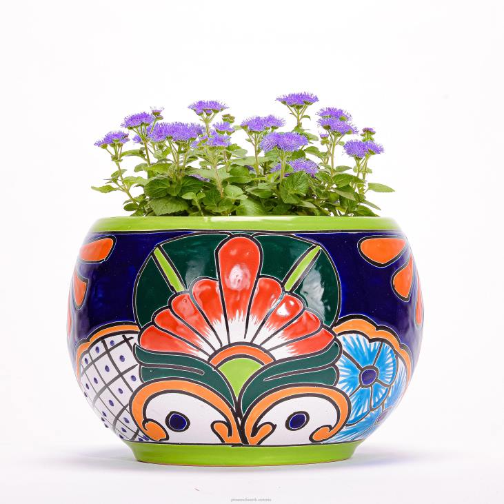 hooajalised ja kingitused 820L3229 roheline talavera baul istutusmasin, keskmine Plow & Hearth