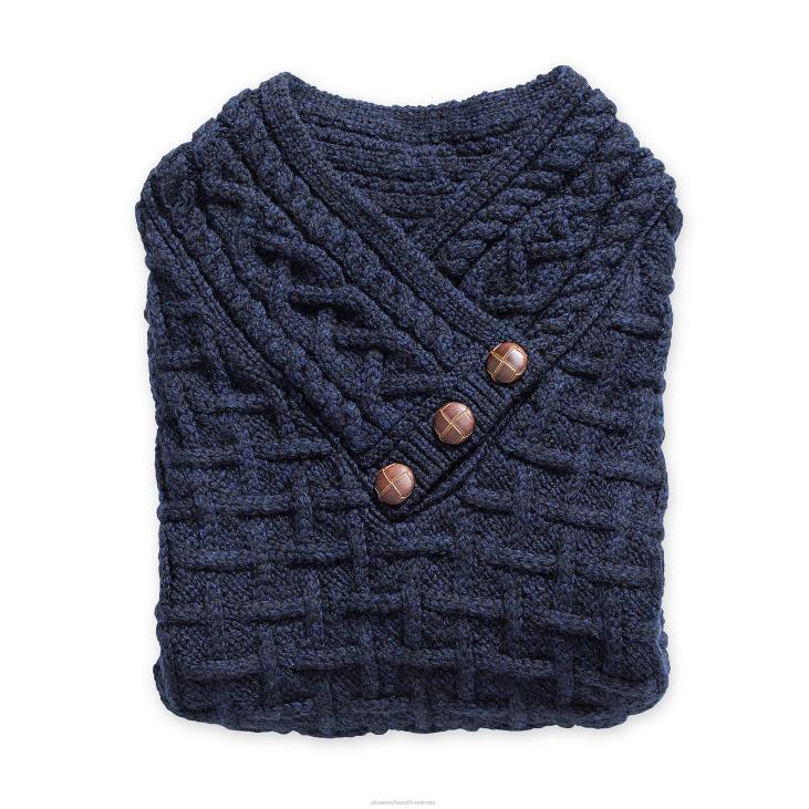 hooajalised ja kingitused 820L2987 naiste iiri meriinovill ülipehme võrega pontšo - tindimergel - s/m Plow & Hearth