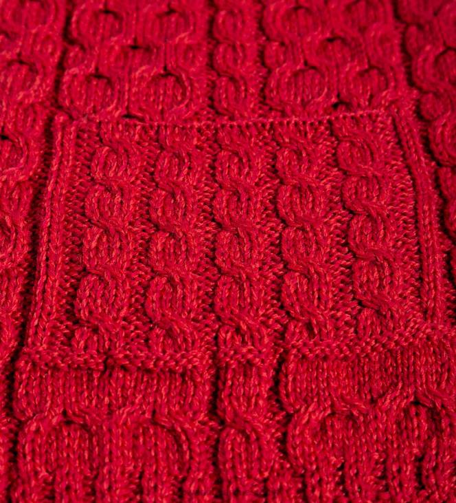 hooajalised ja kingitused 820L3039 naiste iiri meriinovillane sviiter - punane Plow & Hearth